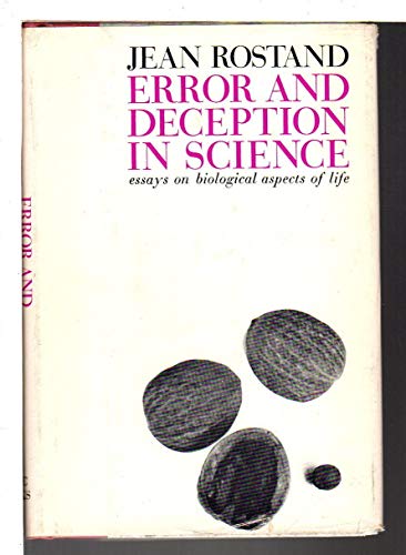 Imagen de archivo de Error & Deception In Science a la venta por Books Do Furnish A Room