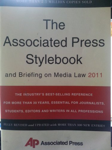 Imagen de archivo de The Associated Press Stylebook and Briefing on Media Law 2011 a la venta por Orion Tech