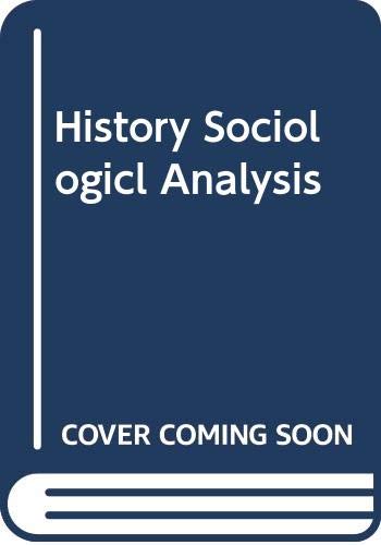 9780465030231: History of Sociological Analysis