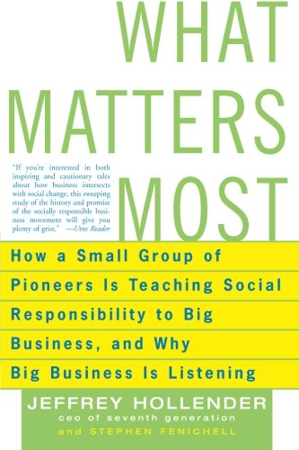 Beispielbild fr What Matters Most : How a Small Group of Pioneers Is Teaching Social Responsibility to Big Business, and Why Big Business Is Listening zum Verkauf von Better World Books