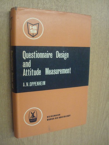 Imagen de archivo de Questionnaire Design and Attitude Measurement a la venta por Wonder Book