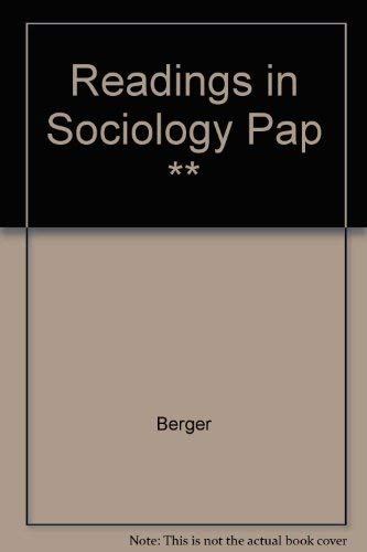 9780465068531: Readings in Sociology a Biographical Approach