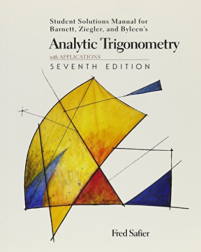 Image d'archives pour Analytic Trigonometry With Applications: Student and Solutions Manual mis en vente par Dailey Ranch Books