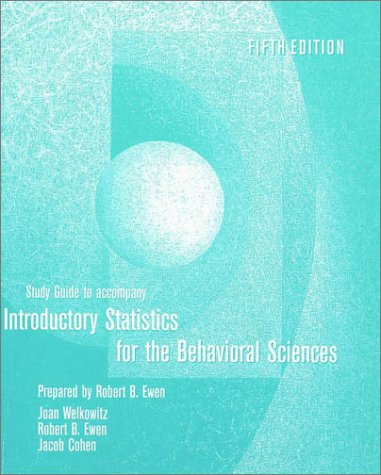 Beispielbild fr Study Guide to Accompany Introductory Statistics: For the Behavioral Sciences zum Verkauf von The Book Spot