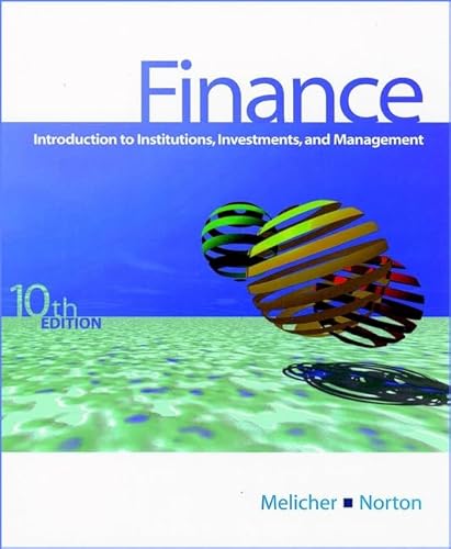 9780470003947: Finance - Introduction to Institutions, Investments & Management 10e (Wse)