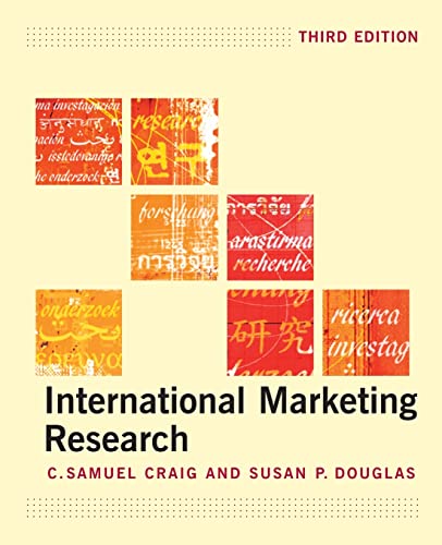 Beispielbild fr International Marketing Research zum Verkauf von Better World Books