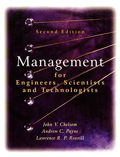 9780470021262: Management For Engineers, Scientists And Technologists