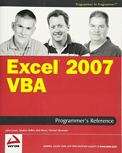 Beispielbild fr Excel 2007 VBA Programmer's Reference zum Verkauf von Better World Books