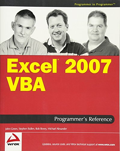 Imagen de archivo de Excel 2007 VBA Programmer's Reference a la venta por Save With Sam