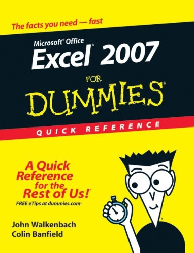 Beispielbild fr Excel 2007 for Dummies Quick Reference zum Verkauf von Better World Books