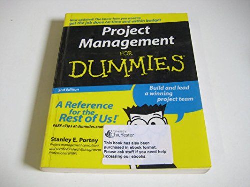 Stock image for Project Management For Dummies for sale by Goodwill of Colorado