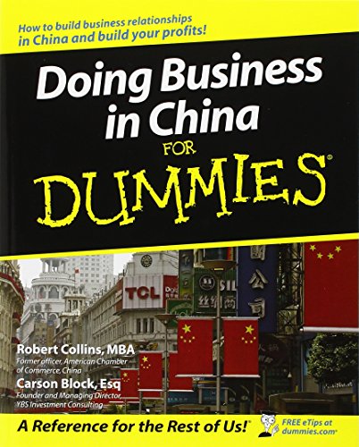 Beispielbild fr Doing Business in China For Dummies zum Verkauf von Zoom Books Company