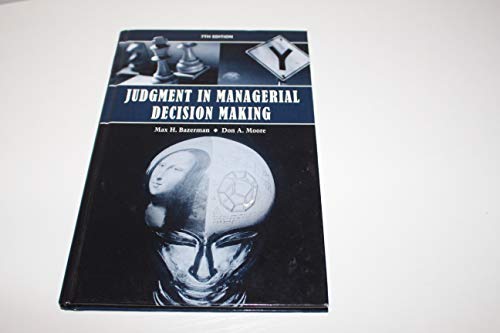 Imagen de archivo de Judgment in Managerial Decision Making a la venta por SecondSale