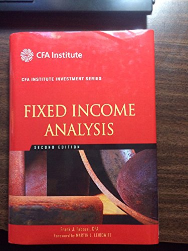 Beispielbild fr Fixed Income Analysis (CFA Institute Investment Series) zum Verkauf von WorldofBooks