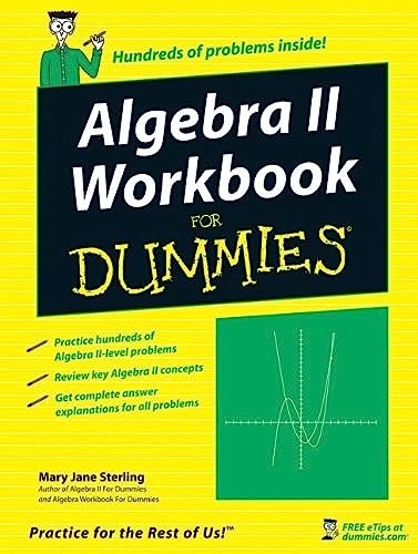 Imagen de archivo de Algebra II Workbook For Dummies a la venta por Jenson Books Inc