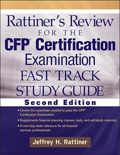 Imagen de archivo de Rattiner's Review for the CFP Certification Examination, Fast Track, Study Guide a la venta por BookHolders