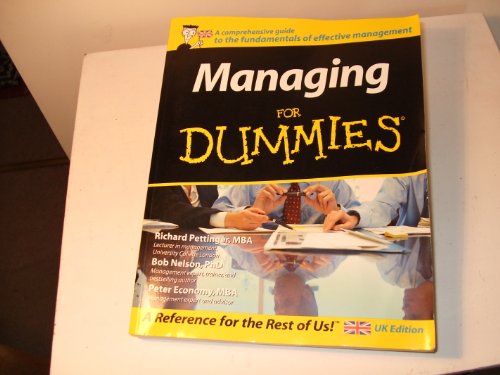 Imagen de archivo de Managing for Dummies a la venta por Better World Books