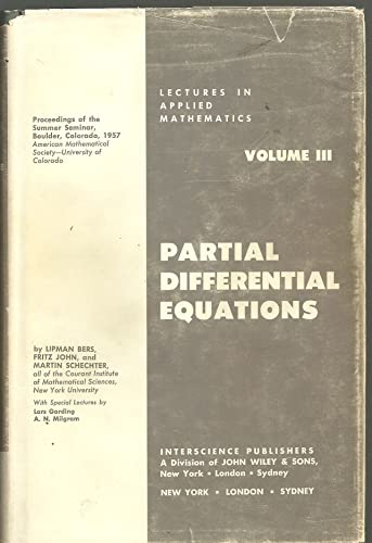 Immagine dell'editore per Partial Differential Equations. Lectures in Applied Mathematics III venduto da Zubal-Books, Since 1961