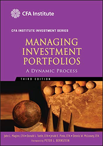 Imagen de archivo de Managing Investment Portfolios: A Dynamic Process a la venta por Zoom Books Company