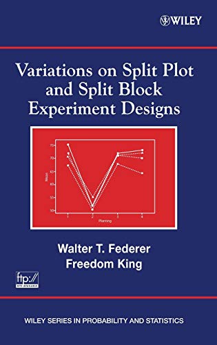 Beispielbild fr Variations on Split Plot and Split Block Experiment Designs zum Verkauf von BooksRun