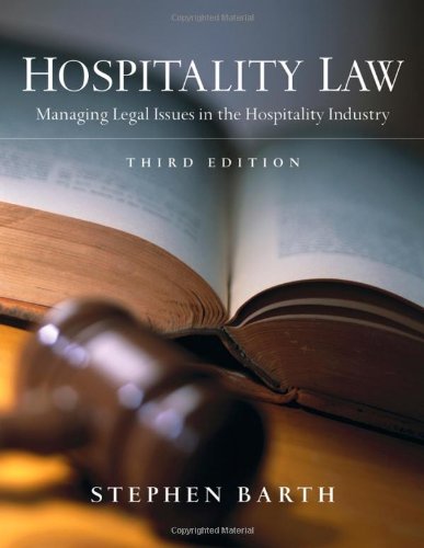 Imagen de archivo de Hospitality Law : Managing Legal Issues in the Hospitality Industry a la venta por Better World Books