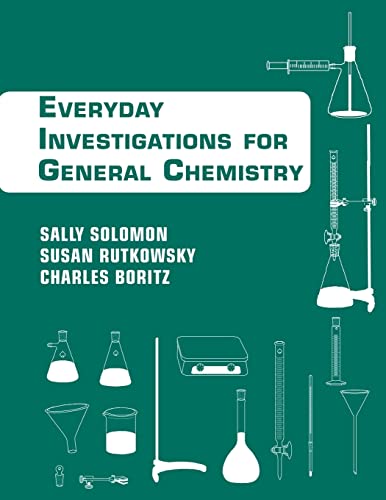 9780470085103: Chemistry: An Everyday Approach to Chemical Investigation, 1st Edition: An Everyday Approach to Chemical Investigation