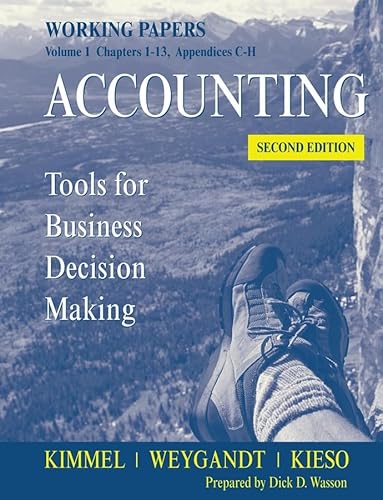 Beispielbild fr Accounting, Working Papers, Volume 1: Tools for Business Decision Making zum Verkauf von Wonder Book