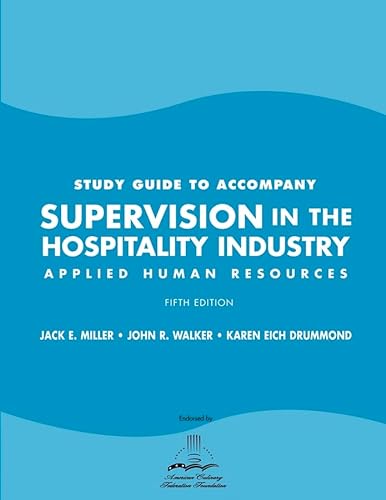 Beispielbild für Supervision in the Hospitality Industry, Study Guide: Applied Human Resources zum Verkauf von HPB-Red
