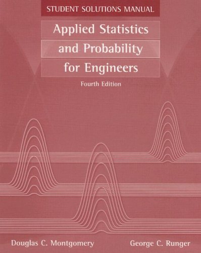 Imagen de archivo de Applied Statistics and Probability for Engineers, Student Solutions Manual a la venta por Isle of Books