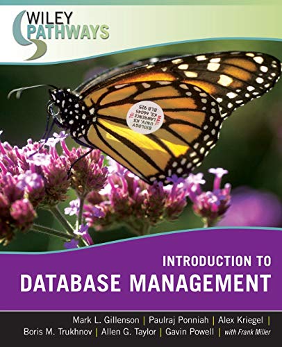 Stock image for Wiley Pathways Introduction to Database Management for sale by Better World Books