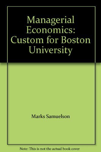 Immagine dell'editore per Managerial Economics: Custom for Boston University venduto da BookHolders