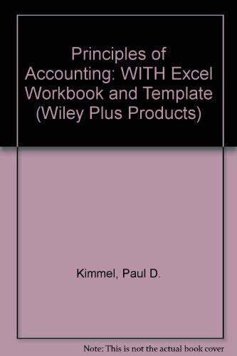 Principles of Accounting (Wiley Plus Products) (9780470103814) by Unknown Author