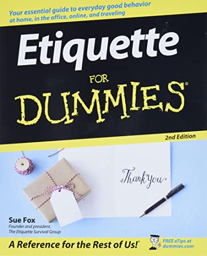 Beispielbild fr Etiquette For Dummies zum Verkauf von Goodwill Books