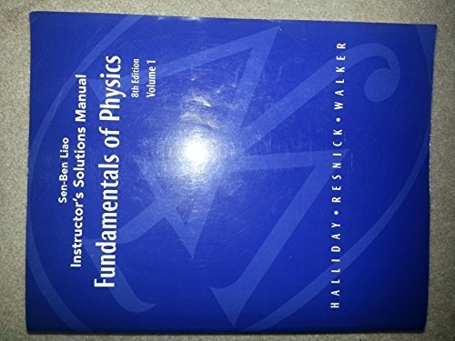 Beispielbild fr Instructor's Solutions Manual to Accompany Fundamentals of Physics zum Verkauf von Salish Sea Books
