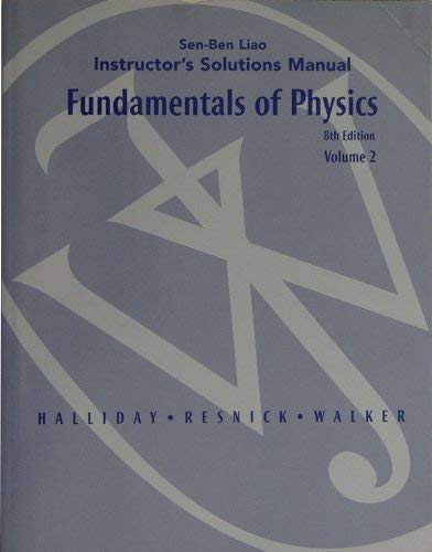 Beispielbild fr Instructor's Solutions Manual to accompany Fundamentals of Physics zum Verkauf von ThriftBooks-Atlanta