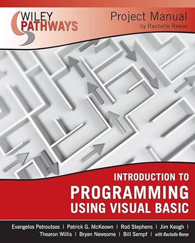 Beispielbild fr Introduction to Programming Using Visual Basic Project Manual zum Verkauf von Buchpark