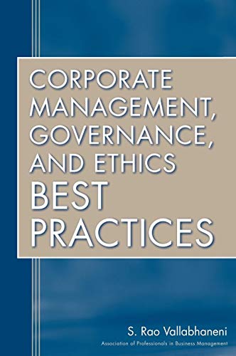 Stock image for Corporate Management, Governance, and Ethics Best Practices for sale by BooksRun