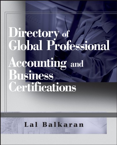 Imagen de archivo de Directory of Global Professional Accounting and Business Certifications a la venta por Blackwell's
