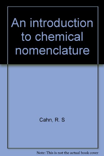 Imagen de archivo de Introduction to Chemical Nomenclature a la venta por Better World Books