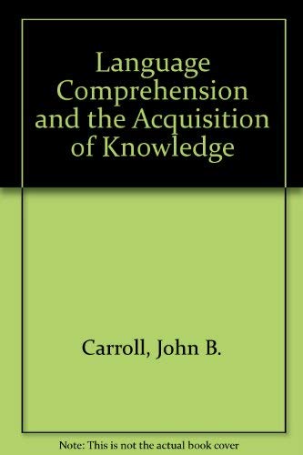 Stock image for Language Comprehension and the Acquisition of Knowledge for sale by G. & J. CHESTERS