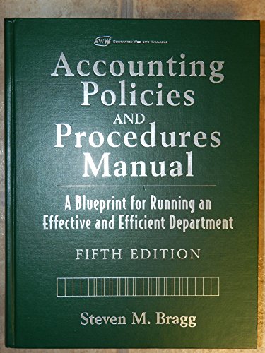 9780470146620: Accounting Policies and Procedures Manual: A Blueprint for Running an Effective and Efficient Department