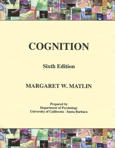 Imagen de archivo de Cognition a la venta por ThriftBooks-Dallas