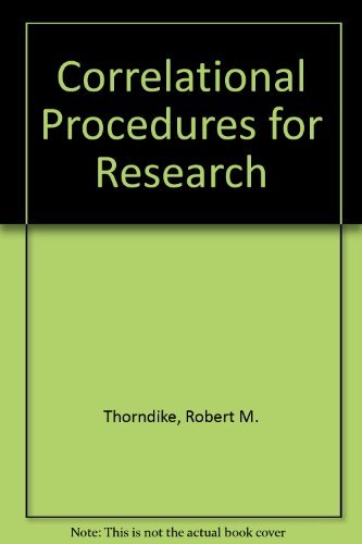 Beispielbild fr Correlational Procedures for Research zum Verkauf von ThriftBooks-Dallas