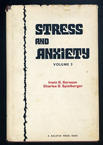 Imagen de archivo de Stress and Anxiety (The Series in Clinical & Community Psychology) (v. 3) a la venta por WeSavings LLC