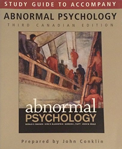 Beispielbild fr Study Guide to Accompany Abnormal Psychology, Third Canadian Edition zum Verkauf von Better World Books