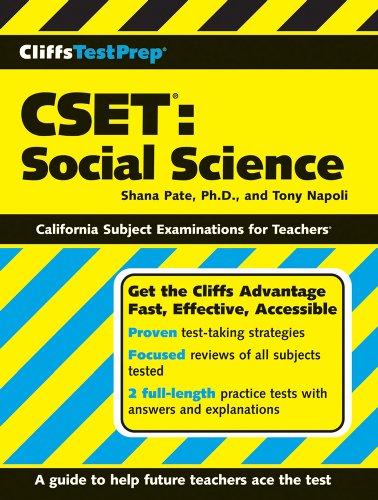 Imagen de archivo de CliffsTestPrep CSET: Social Science a la venta por Byrd Books