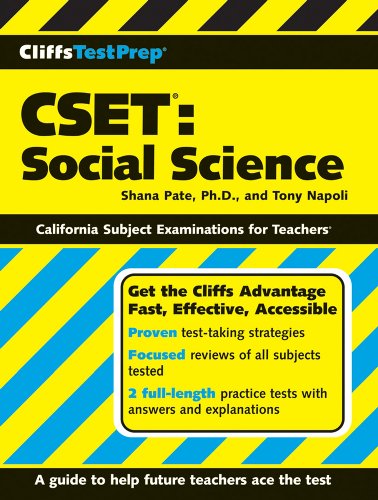 CliffsTestPrep CSET: Social Science (9780470165010) by Napoli, Tony; Pate, Shana