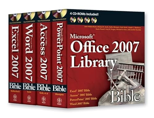 Stock image for Office 2007 Library: Excel 2007 Bible, Access 2007 Bible, PowerPoint 2007 Bible, Word 2007 Bible for sale by HPB-Red