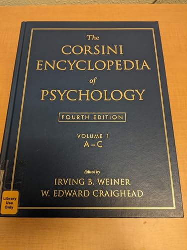 The Corsini Encyclopedia of Psychology, 4 Volume Set (9780470170243) by Weiner, Irving B.; Craighead, W. Edward