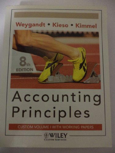 Imagen de archivo de Accounting Principles, Working Papers & General Ledger Software (Accounting Principles Volume 1, Edition 8 Paperback text & working papers :Custom Edition for Paradise Community College, Volume 1) a la venta por HPB-Red